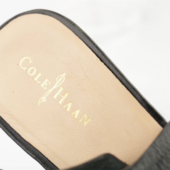 Cole Haan Womens Haven Sandals Size 8 Black Leather Gladiator Lace Up Wedge Heel - Picture 10 of 13